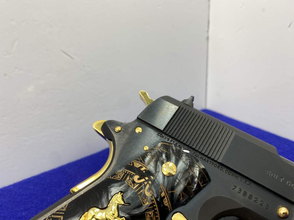 Colt MK IV Series 70 Gov .45 ACP Blue 5" *STRIKING 24K GOLD-PLATED ACCENT*-img-21
