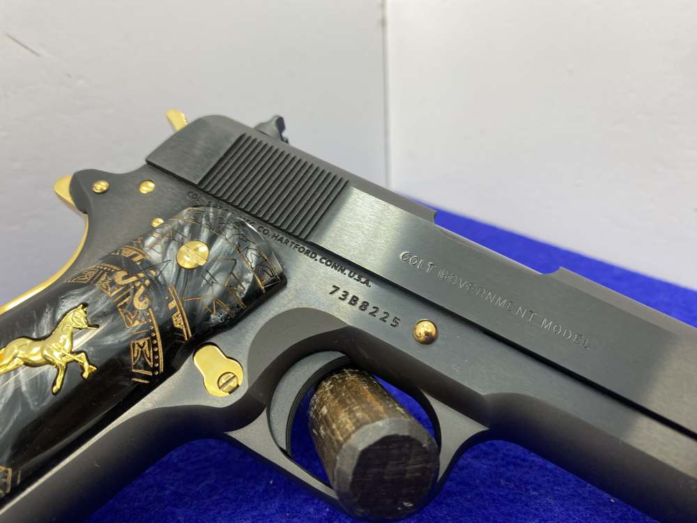Colt MK IV Series 70 Gov .45 ACP Blue 5" *STRIKING 24K GOLD-PLATED ACCENT*-img-22