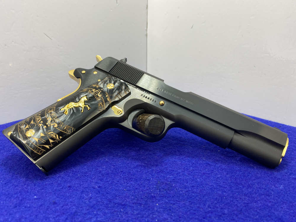 Colt MK IV Series 70 Gov .45 ACP Blue 5" *STRIKING 24K GOLD-PLATED ACCENT*-img-16