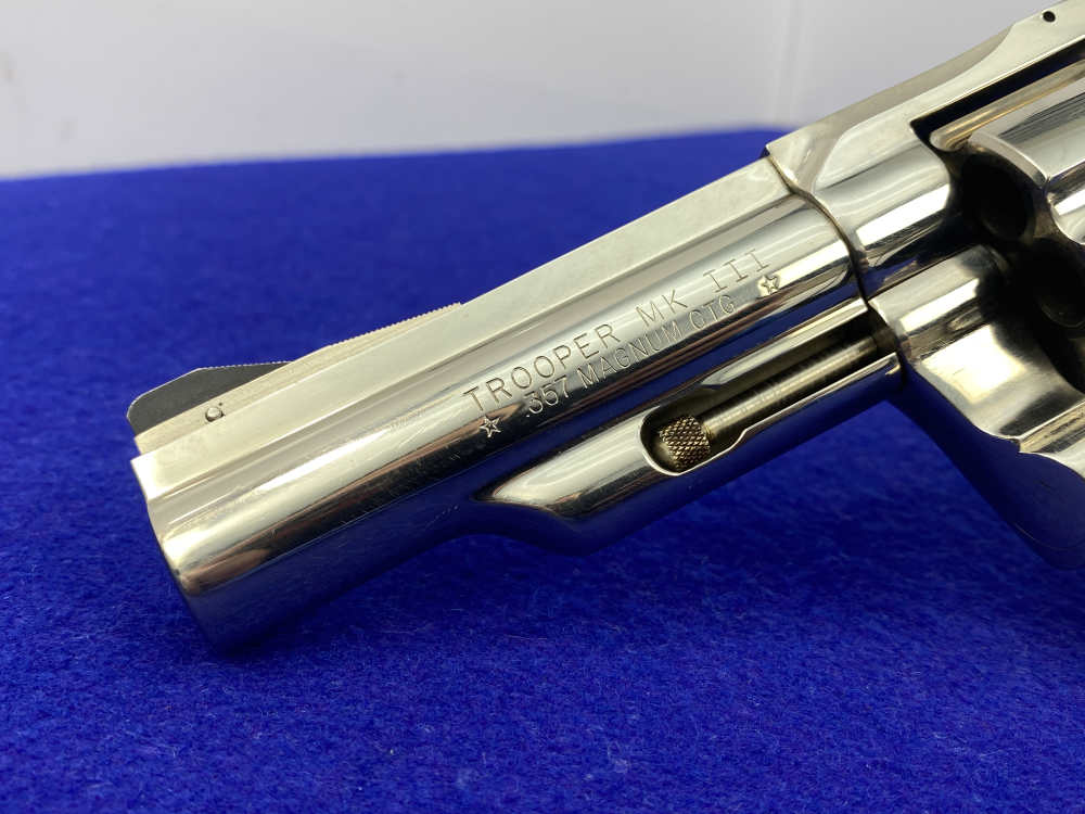 1975 Colt Trooper MK III .357 Mag 4" *BEAUTIFUL FACTORY NICKEL FINISH*-img-7