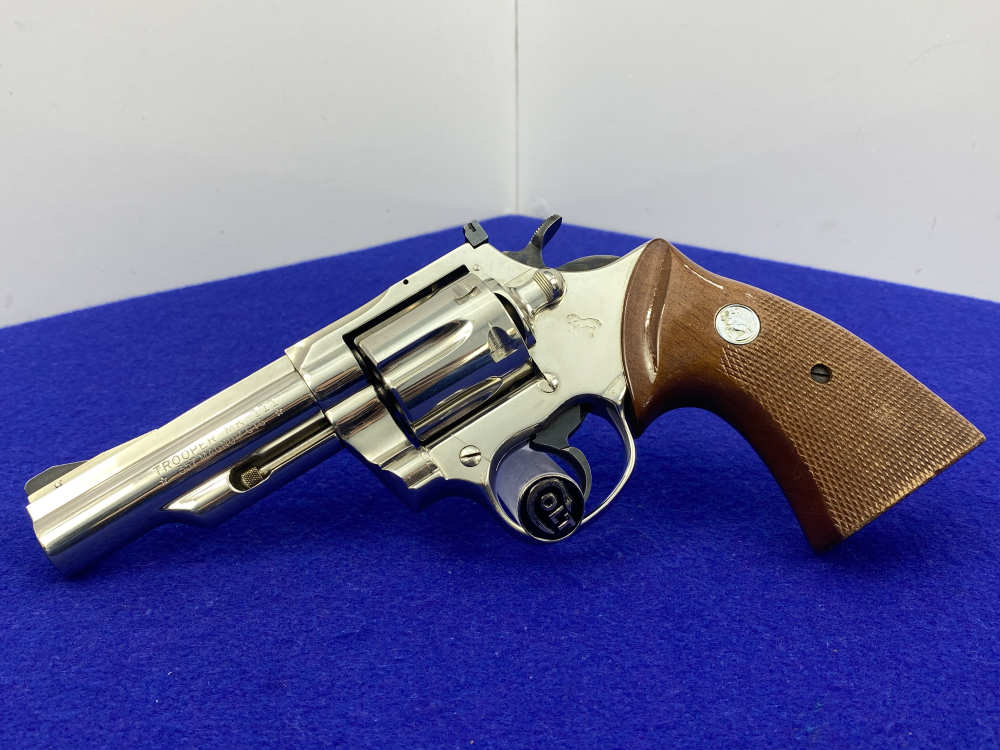 1975 Colt Trooper MK III .357 Mag 4" *BEAUTIFUL FACTORY NICKEL FINISH*-img-0