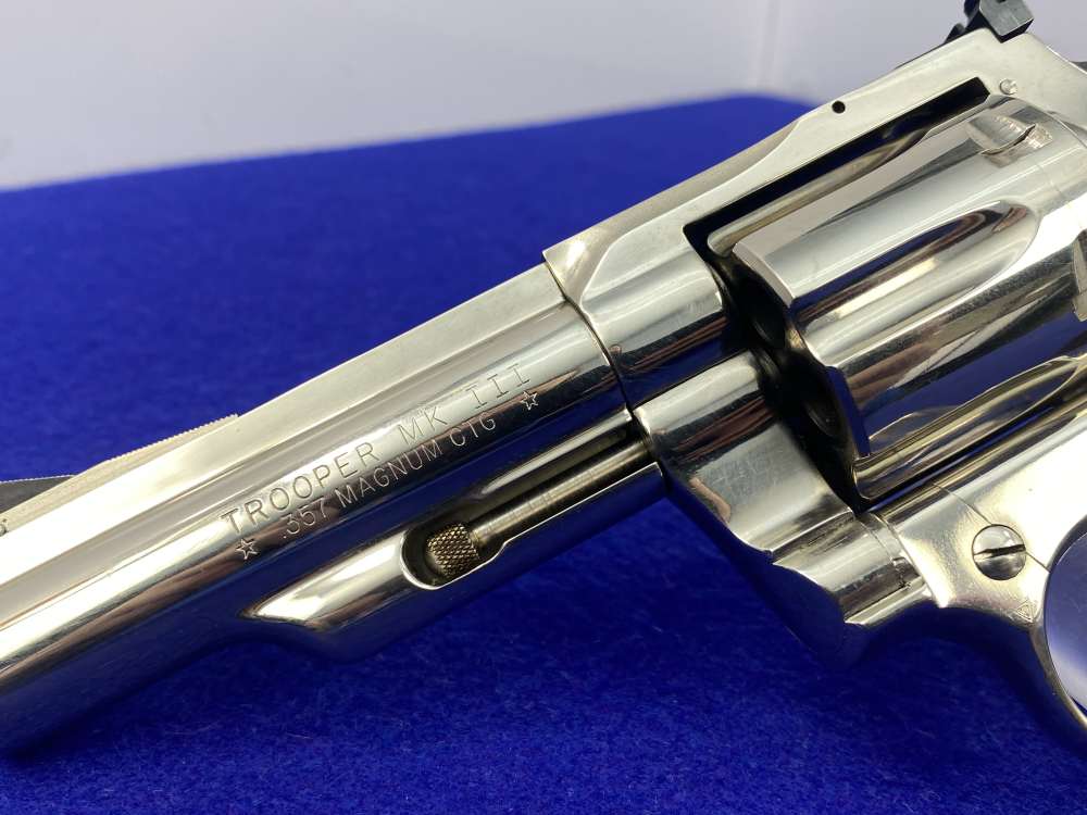 1975 Colt Trooper MK III .357 Mag 4" *BEAUTIFUL FACTORY NICKEL FINISH*-img-6