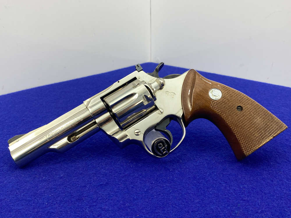 1975 Colt Trooper MK III .357 Mag 4" *BEAUTIFUL FACTORY NICKEL FINISH*-img-2
