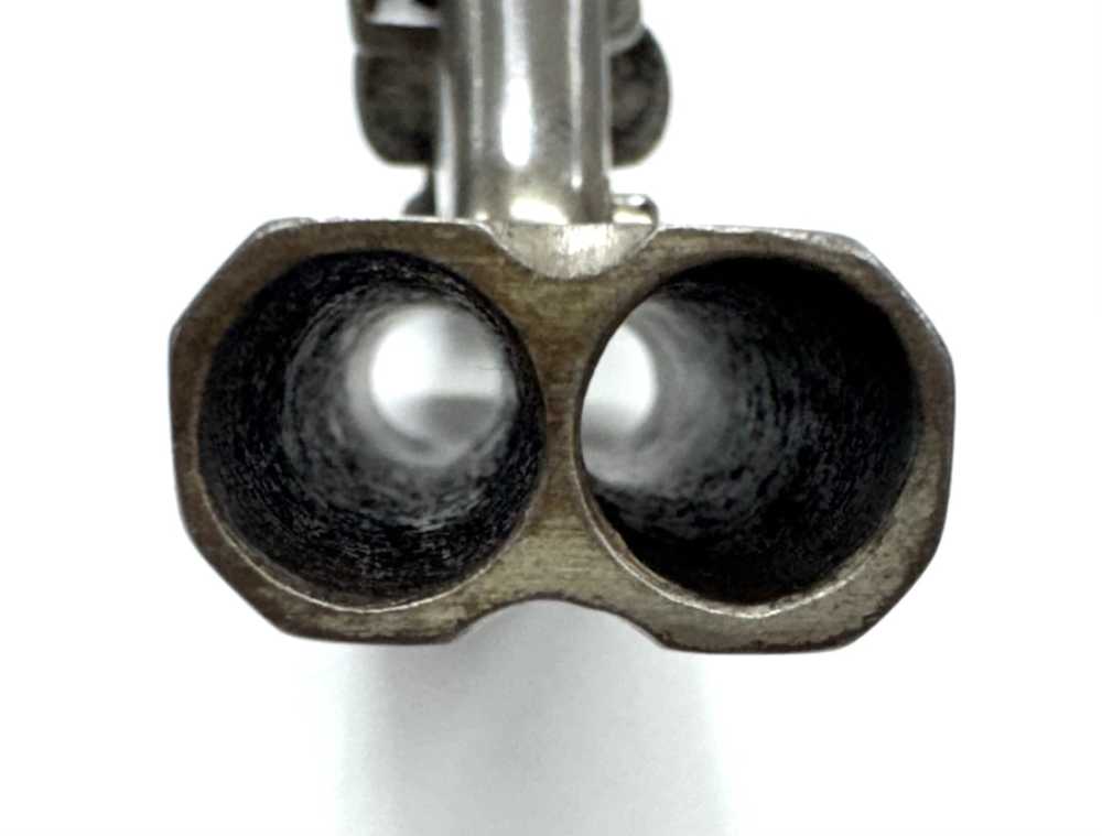 Antique Belgian Double Barrel Pinfire Pocket Pistol – Approx. 11mm – Liège -img-13