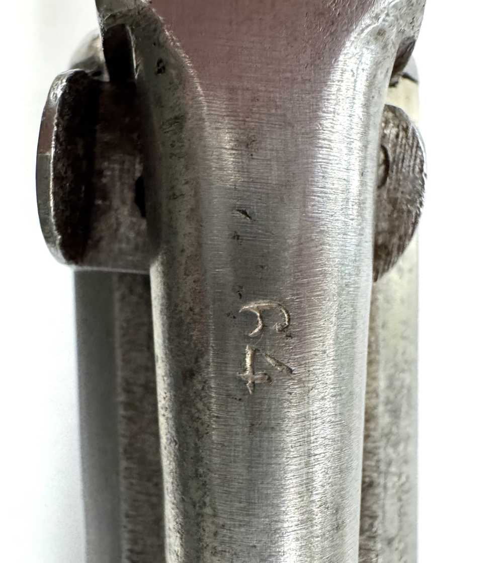 Antique Belgian Double Barrel Pinfire Pocket Pistol – Approx. 11mm – Liège -img-9
