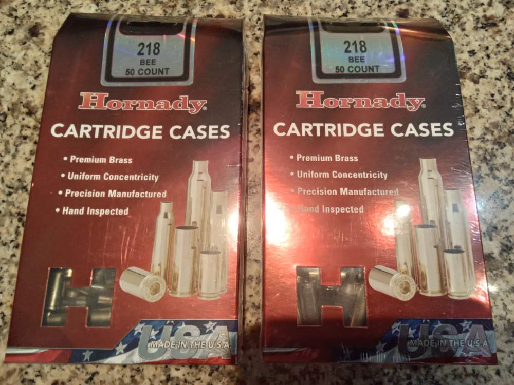 Hornady Unprimed Brass .218 BEE 100ct-img-0