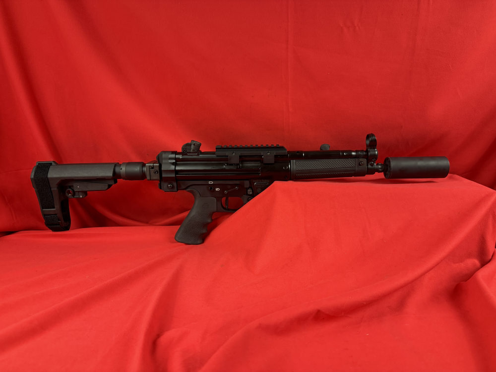 CUSTOM FULL SIZE AP5 9MM PISTOL w/ WITT SUPPRESSOR!-img-0