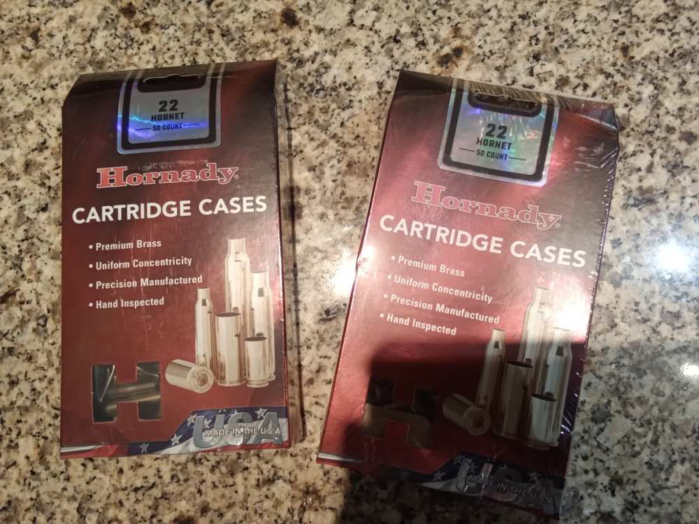 100ct Hornady 22 Hornet Brass Cartridges -img-0