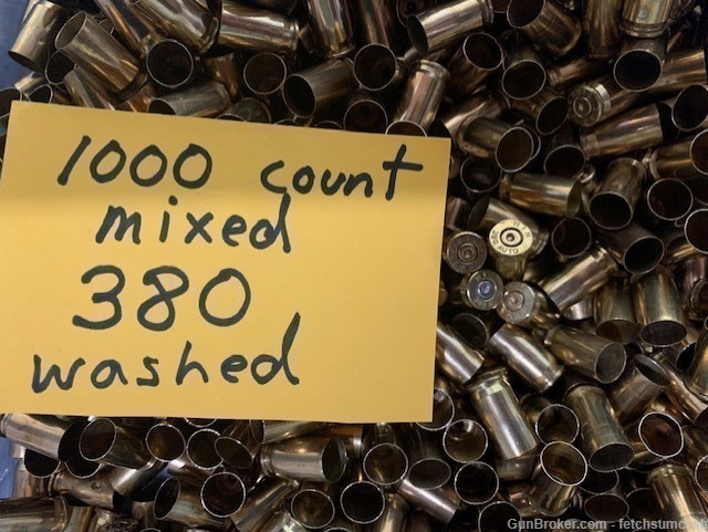 1000 Count mixed 380 cal Brass washed-img-0