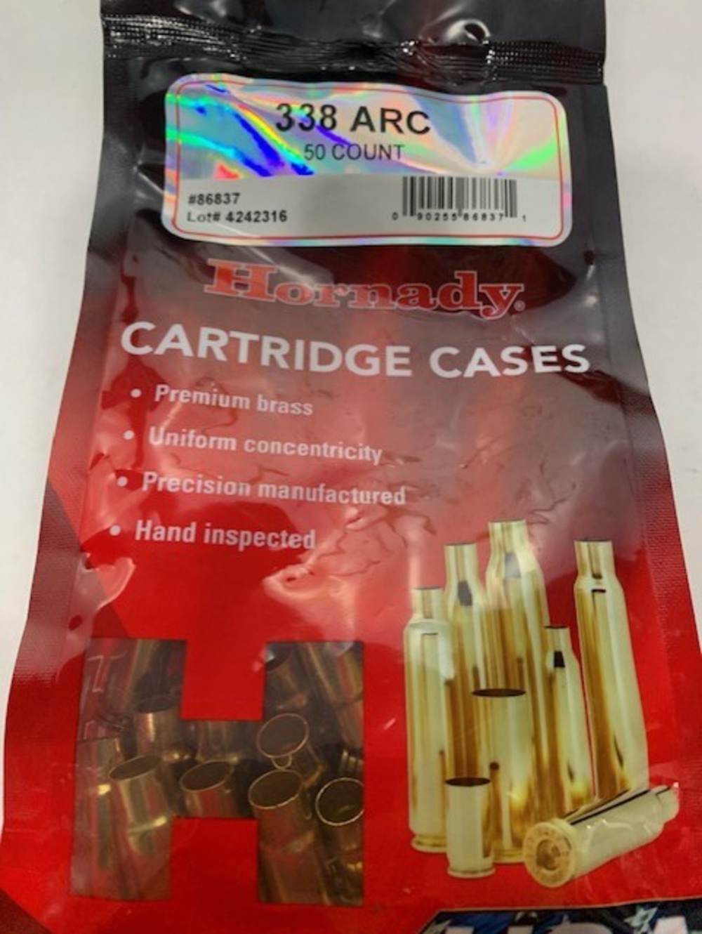 50 Count New Hornady 338 ARC brass-img-0