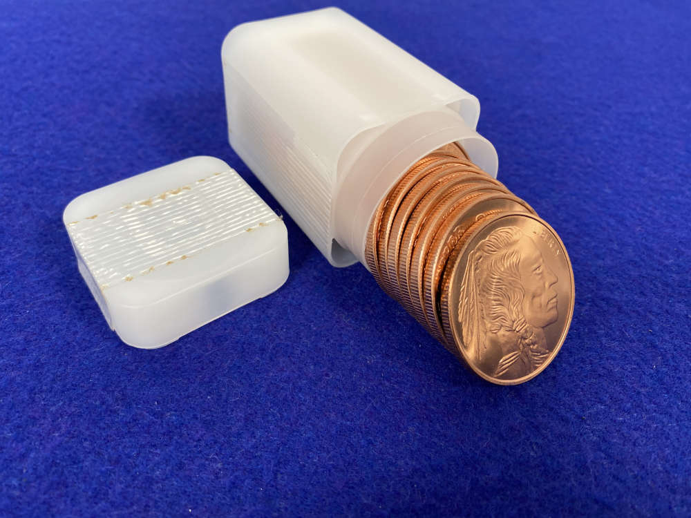 20) Copper Buffalo Coins -Very Collectable- PURE COPPER Full Tube *20 Oz-img-0