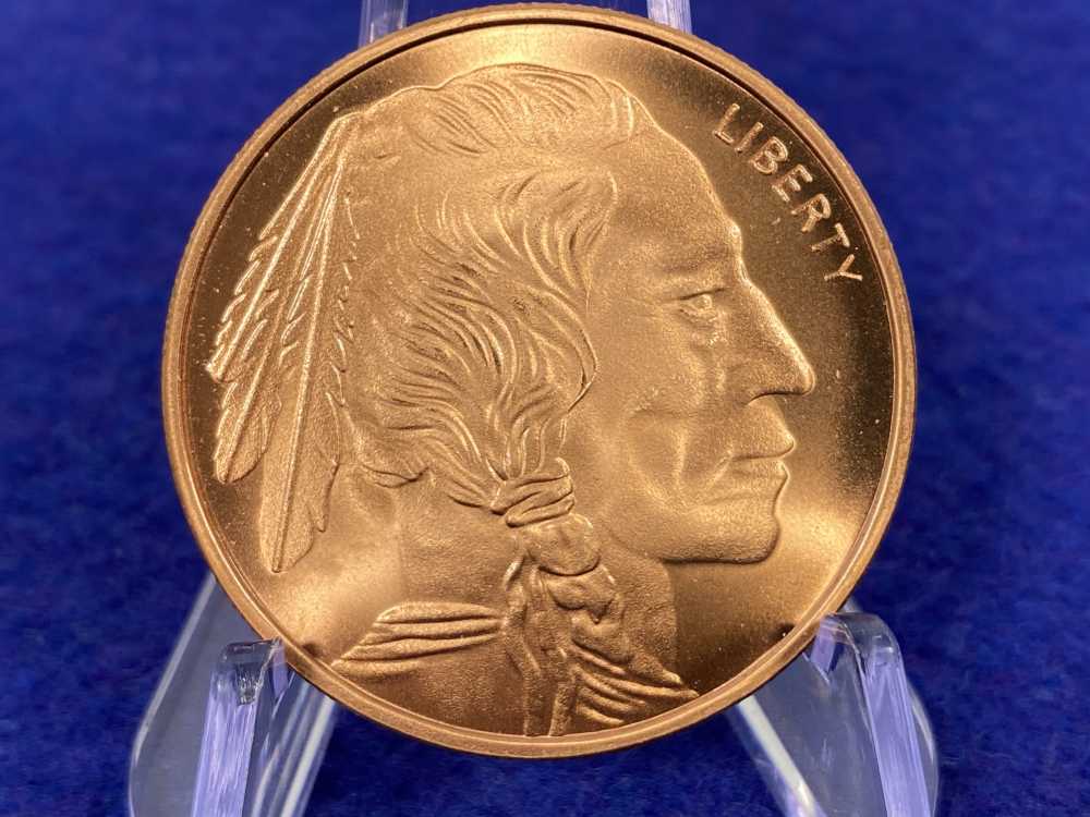 20) Copper Buffalo Coins -Very Collectable- PURE COPPER Full Tube *20 Oz-img-5