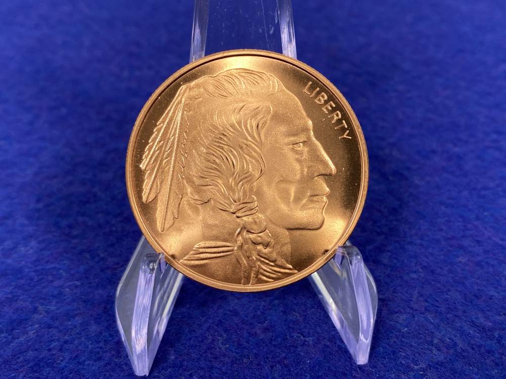 20) Copper Buffalo Coins -Very Collectable- PURE COPPER Full Tube *20 Oz-img-4