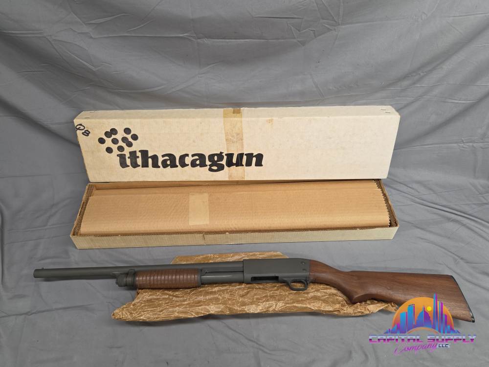 Ithaca 37 Featherlite shotgun 12 gauge 20" parkerized with box-img-27