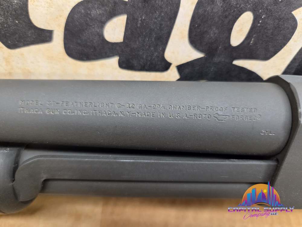 Ithaca 37 Featherlite shotgun 12 gauge 20" parkerized with box-img-12