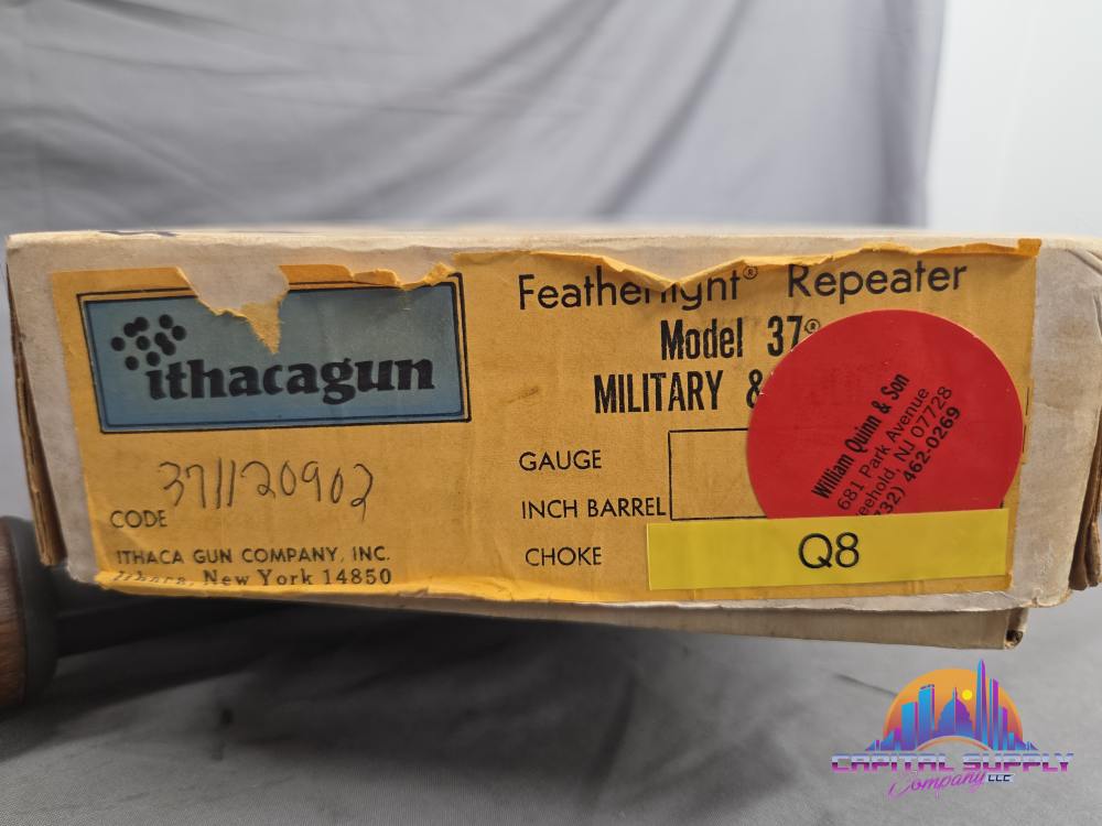 Ithaca 37 Featherlite shotgun 12 gauge 20" parkerized with box-img-29