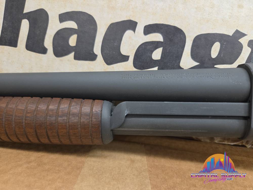 Ithaca 37 Featherlite shotgun 12 gauge 20" parkerized with box-img-9