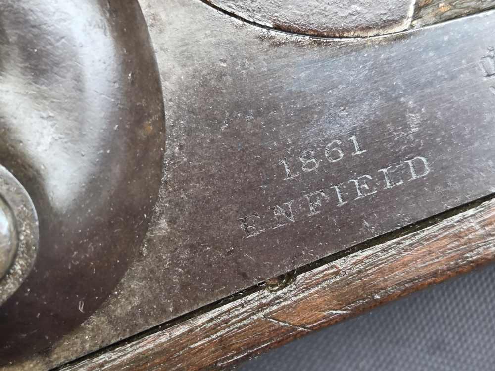 ANTIQUE SNIDER ENFIELD 577 cal Mark II rifle dates to 1861 fine 60% blue-img-6