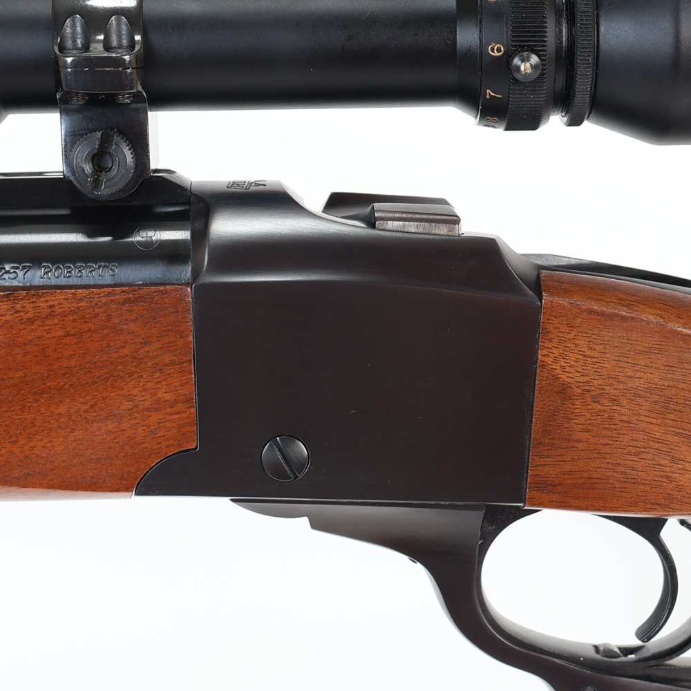 Ruger No 1 Varmint, 257 Roberts 26” Barrel Blued/Wood VERY NICE W/ Burris!-img-16