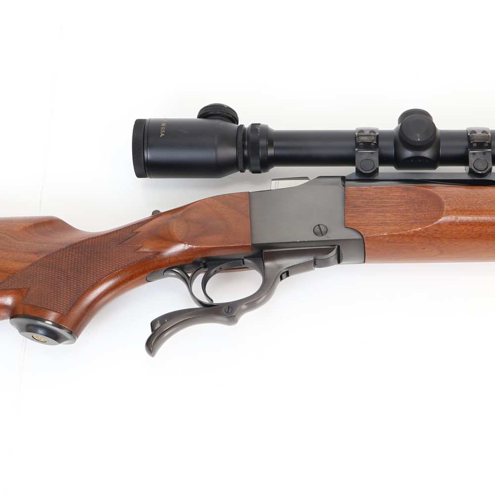 Ruger No 1 Varmint, 257 Roberts 26” Barrel Blued/Wood VERY NICE W/ Burris!-img-3