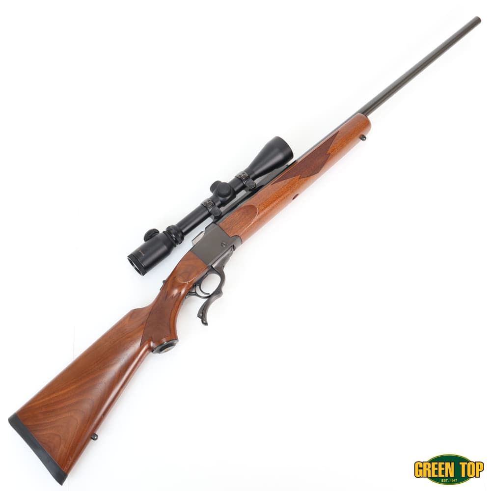Ruger No 1 Varmint, 257 Roberts 26” Barrel Blued/Wood VERY NICE W/ Burris!-img-0