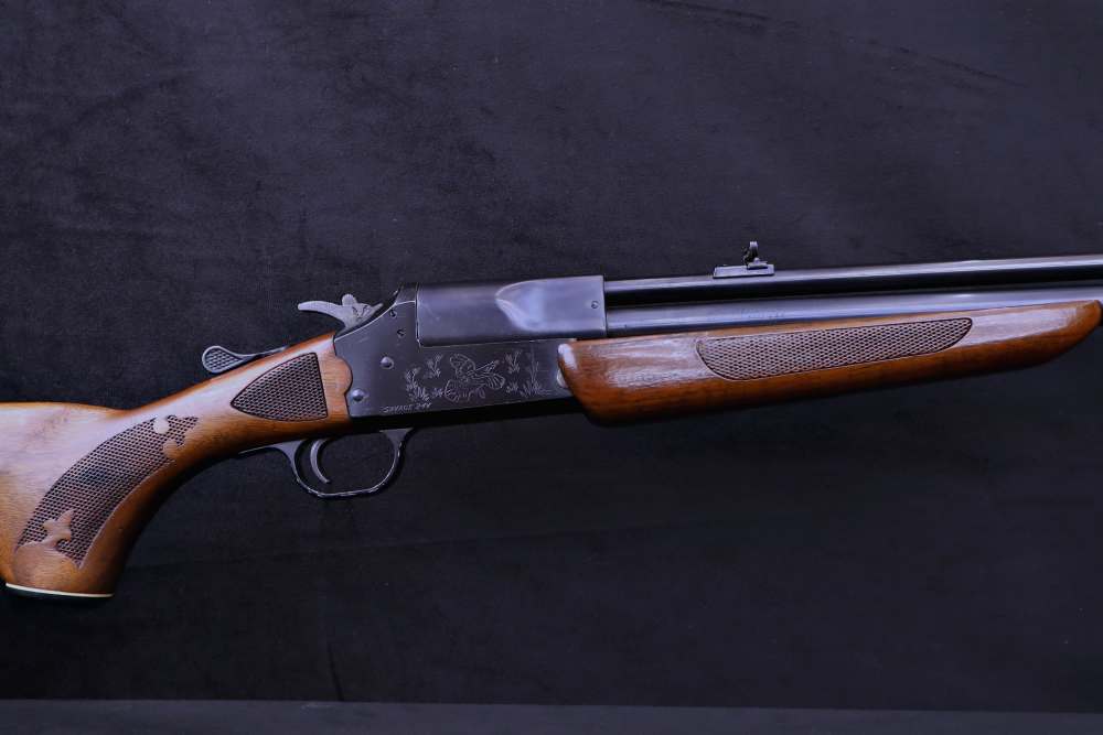 1968 Savage 24V .222 Rem 20 GA 24" BBL Over/Under Combo Gun -img-4