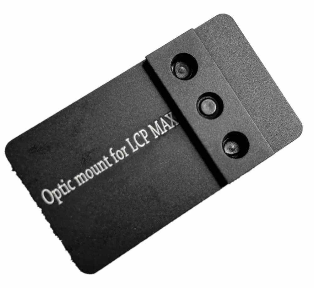 Ruger LCP MAX Pistol Optic Mount Plate for Swampfox Sentinal, RMSc Red Dot-img-0