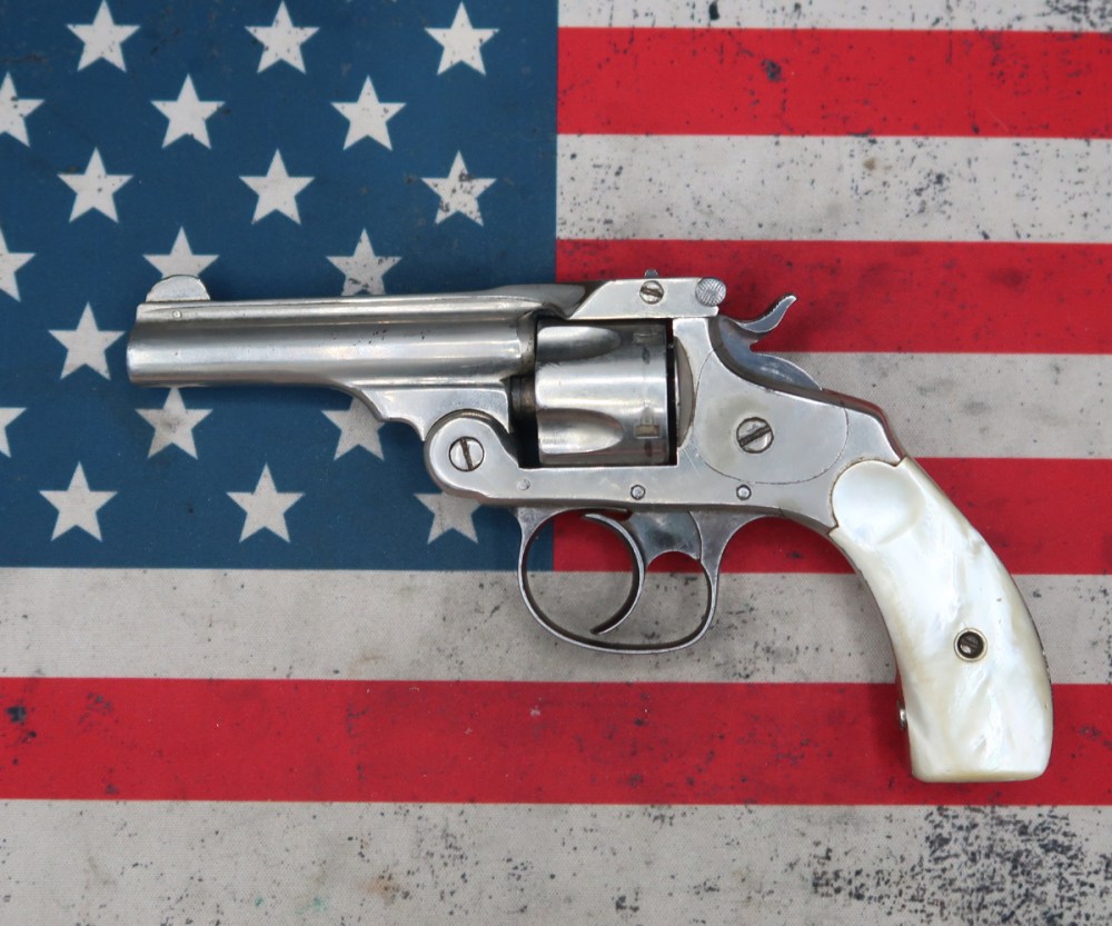 Vintage Smith & Wesson .32 Double Action Fourth Model Revolver Pearl Grips-img-5