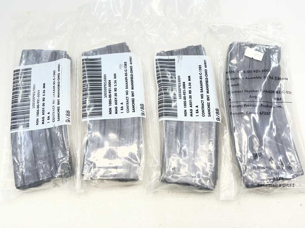 4 x sealed pre-ban AR 15 30 round magazines new old stock 5.56 .223 Parsons-img-0