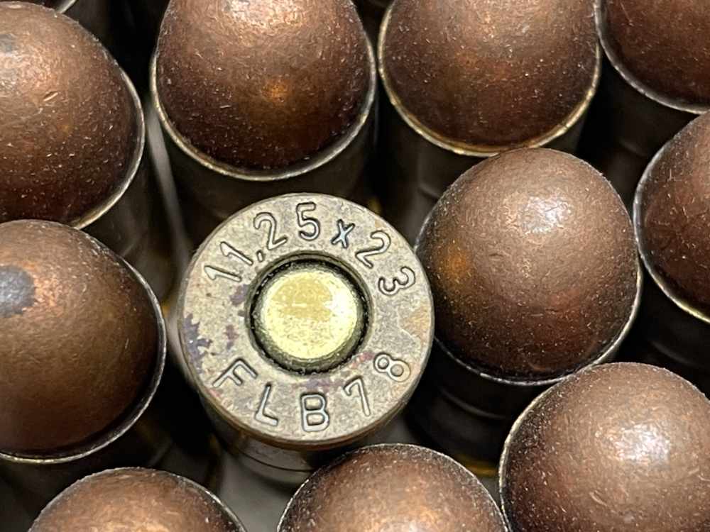 150 x 11.25x23 Argentine Ballester Molina 1927 Sistema Colt DGFM WW2 .45-img-8