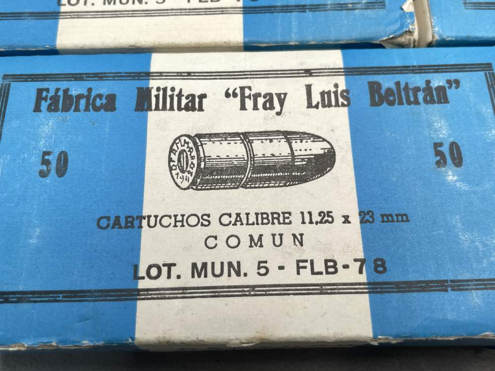 150 x 11.25x23 Argentine Ballester Molina 1927 Sistema Colt DGFM WW2 .45-img-1
