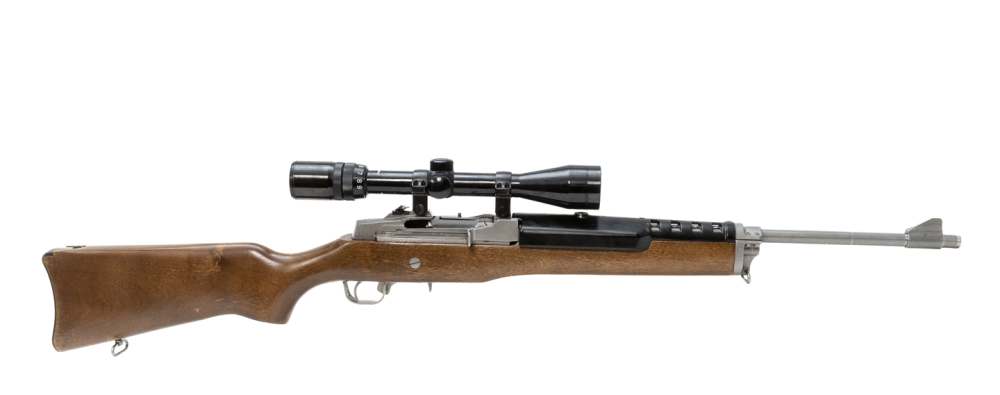 1992 Ruger Mini 14 Ranch Rifle .223 Remington Stainless w/ Scope-img-0
