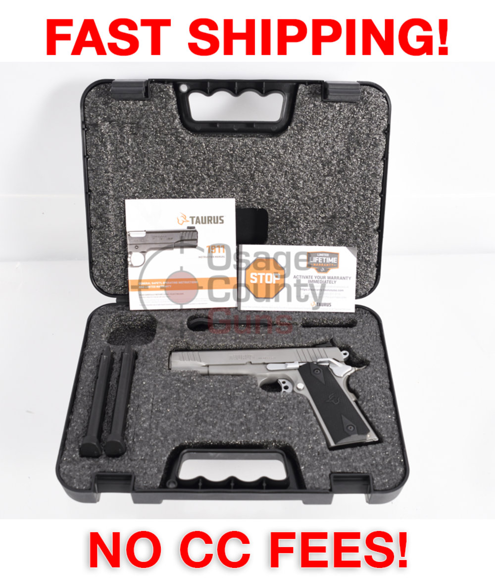 Taurus 1911 Matte Stainless - 5" .45 ACP w/ Hard Case - USED-img-0