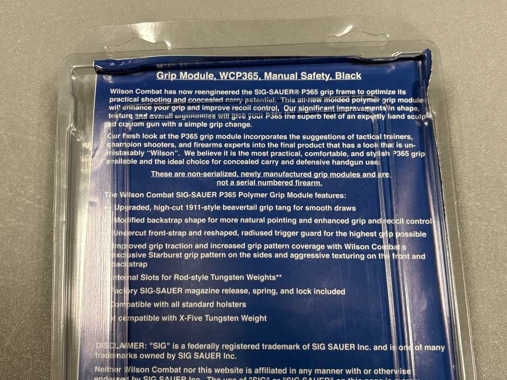 Wilson Combat WCP365 Grip Module Manual Safety Black-img-5
