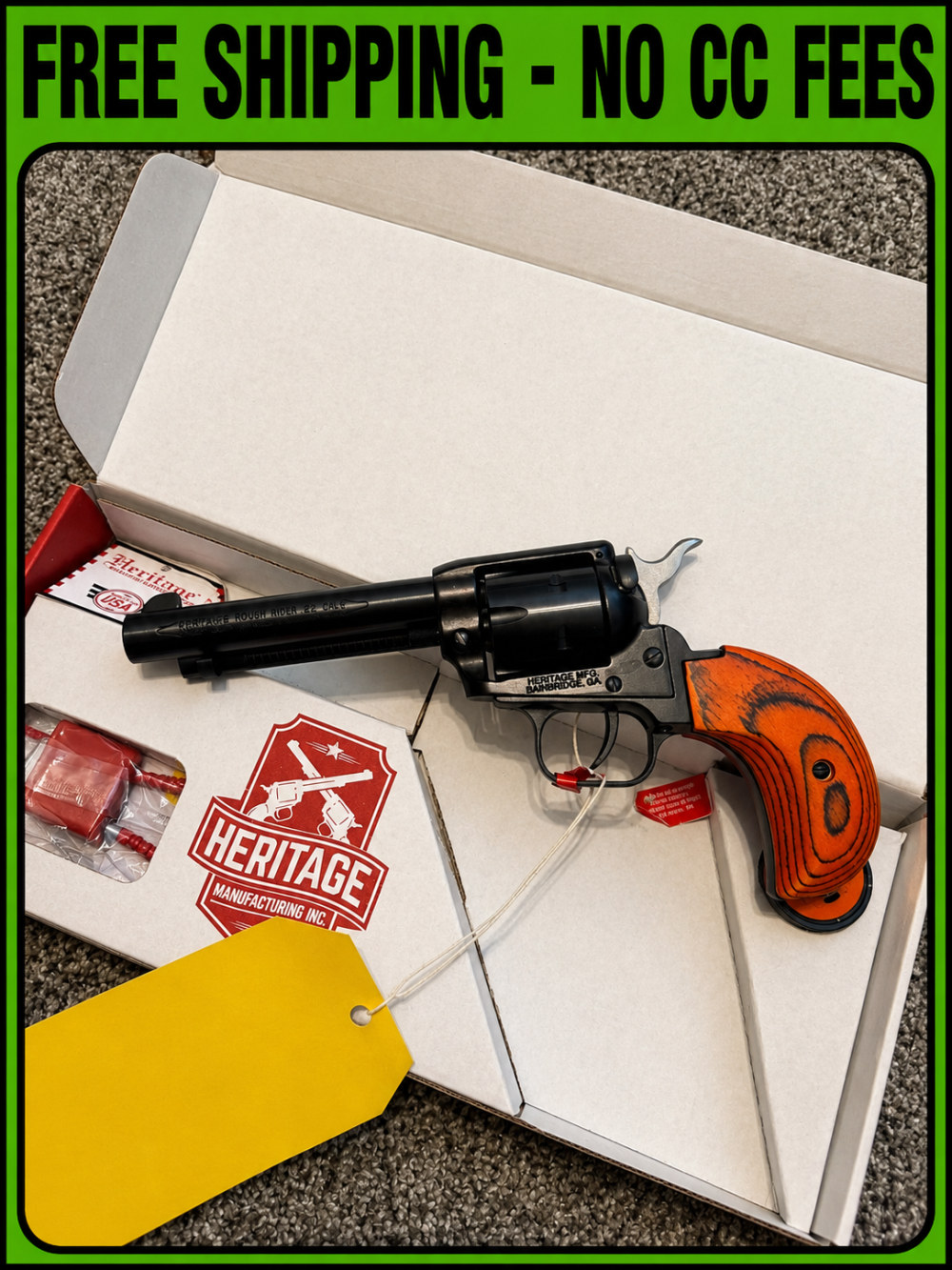 Heritage Rough Rider 2 Black Revolver CONVERTIBLE 22 mag-img-0