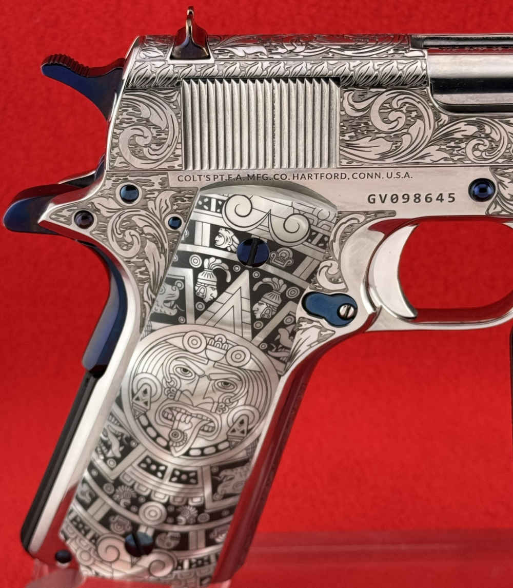 Colt 38sup engraved-Beautiful Nitre-Blue Highlights Designed by RP-img-9