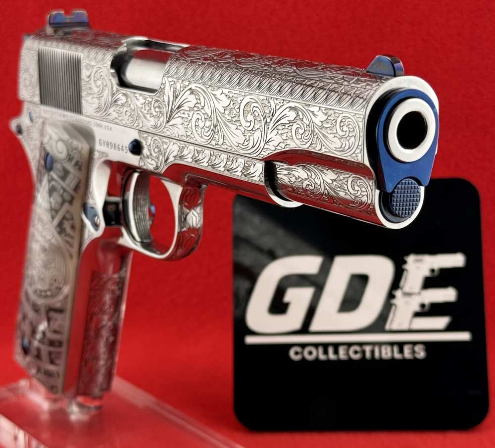 Colt 38sup engraved-Beautiful Nitre-Blue Highlights Designed by RP-img-0