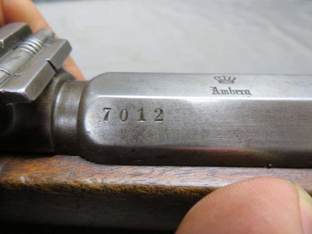 ANTIQUE GERMAN MODEL 1871 MAUSER RIFLE-AMBERG 1877-BAVARIAN-img-8