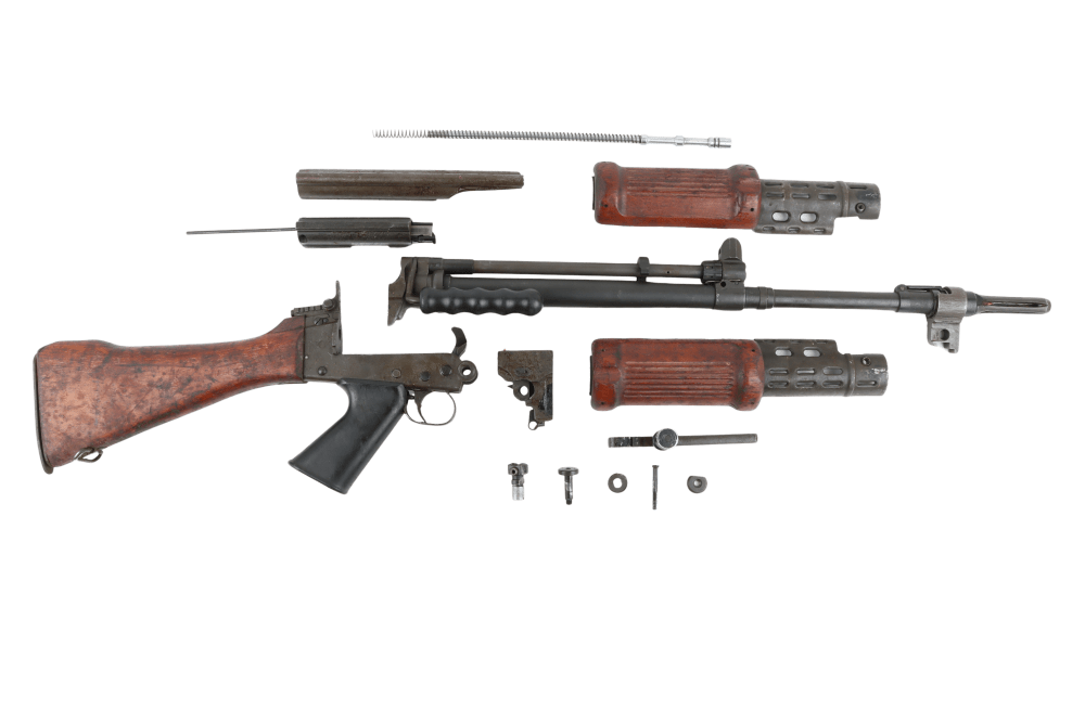 Israeli Surplus Belgian FN FAL 7.62x51 HBAR Kit Wood Stock Bipod Mount-img-0
