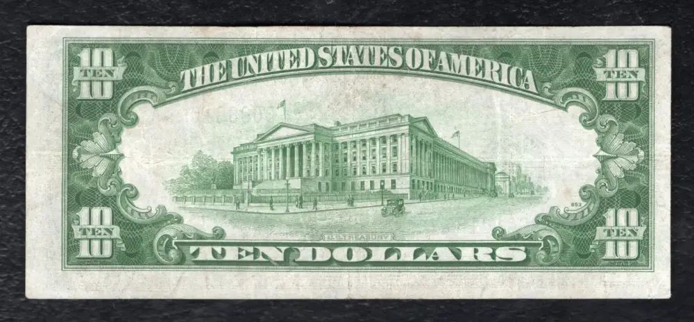 US 1934 Ten Dollar North Africa Silver Certificate Vintage Currency Money -img-1