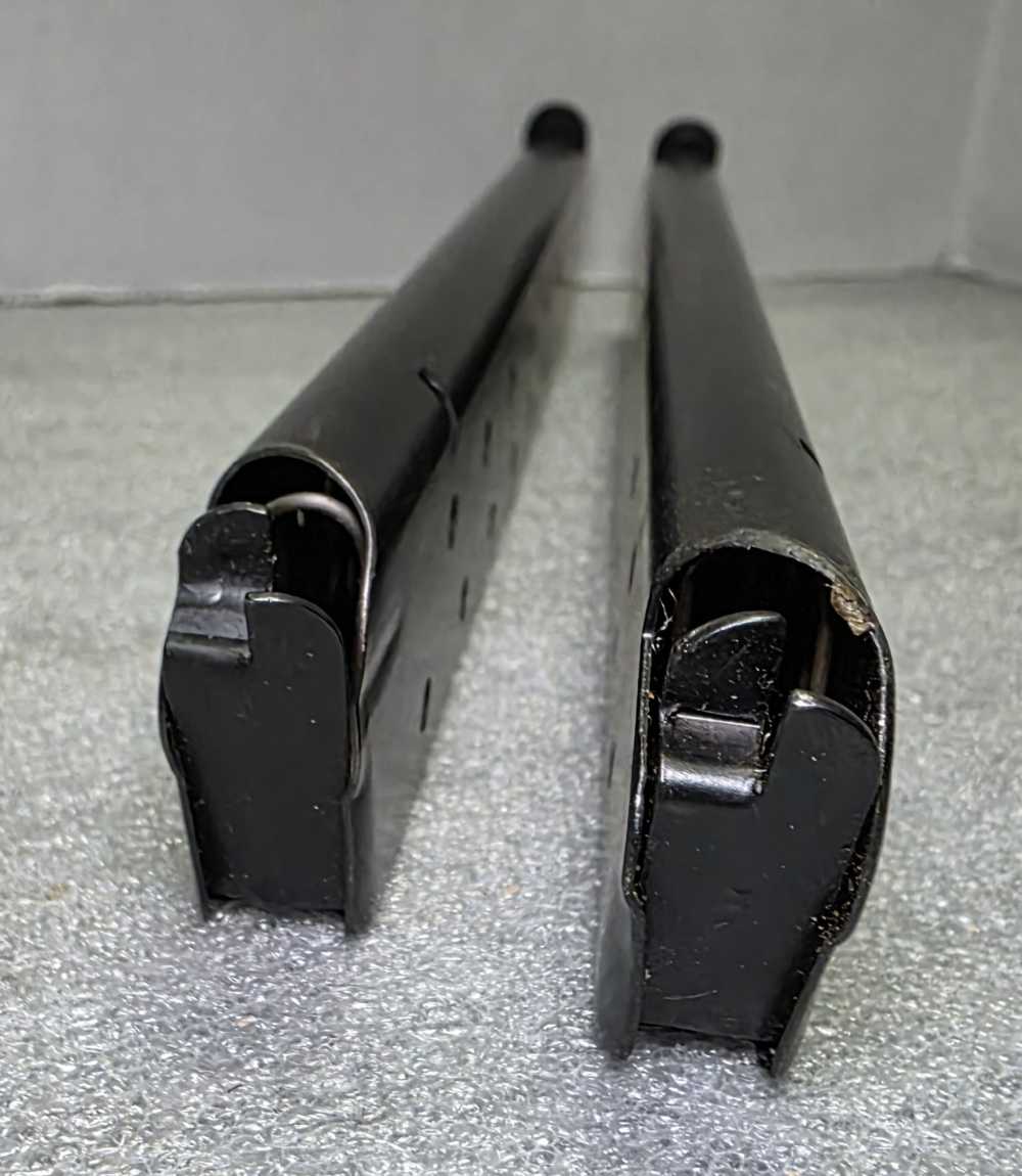Pair Colt 1911 45 ACP 15 Round Extended Magazines. One OEM, One Unbranded -img-6