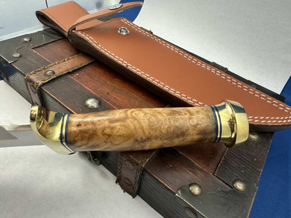 Custom Randall Style Knife  Burl Wood handle-img-5