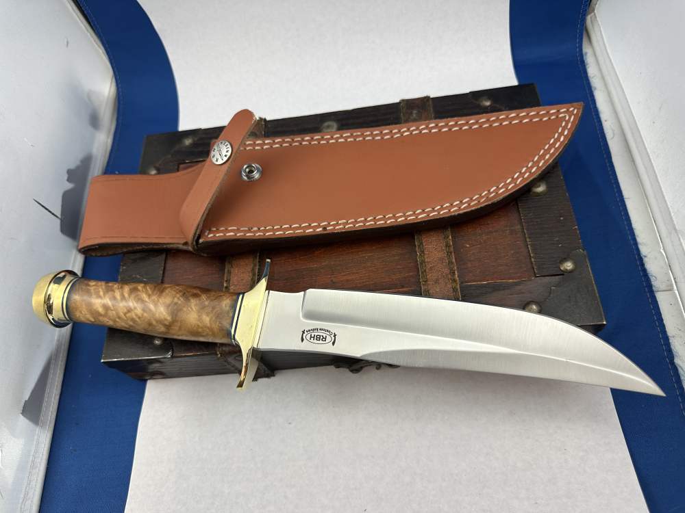 Custom Randall Style Knife  Burl Wood handle-img-3