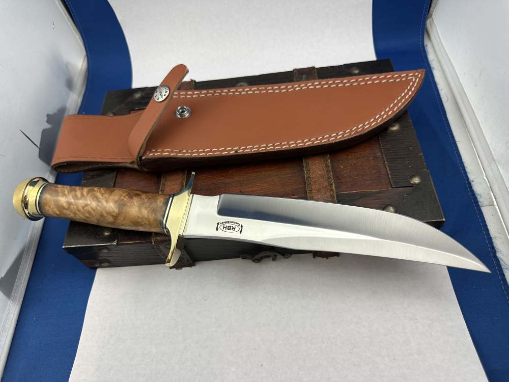 Custom Randall Style Knife  Burl Wood handle-img-2