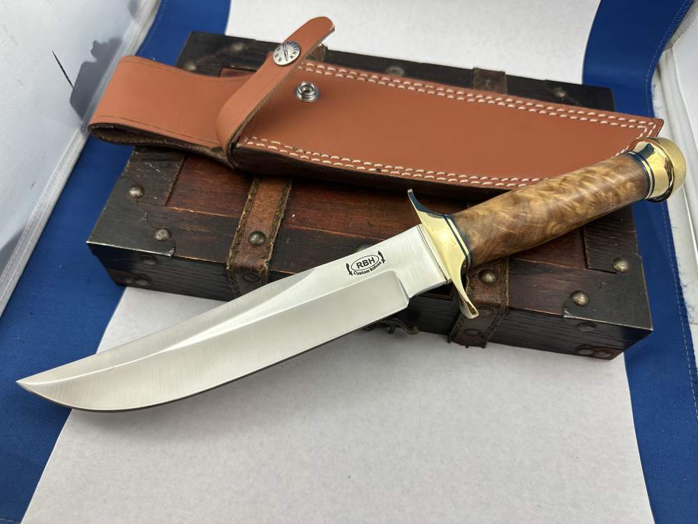 Custom Randall Style Knife  Burl Wood handle-img-0