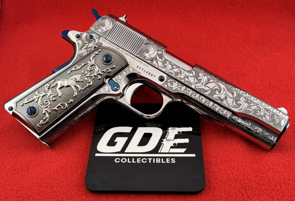 Colt 45acp-Engraved scrolls w/Nitre-Blue highlights Designed by RP-img-7