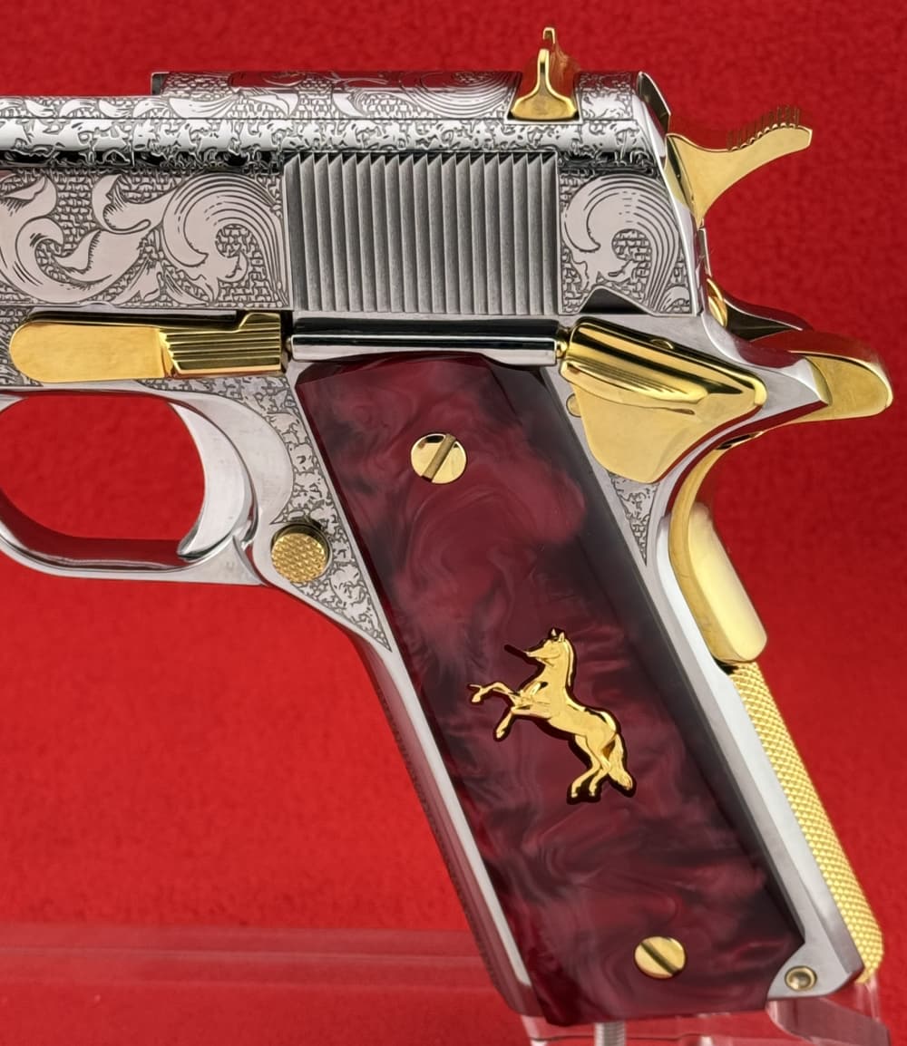 Colt 38Sup-Engraved scrolls w/Gold Highlights designed By RP-img-2