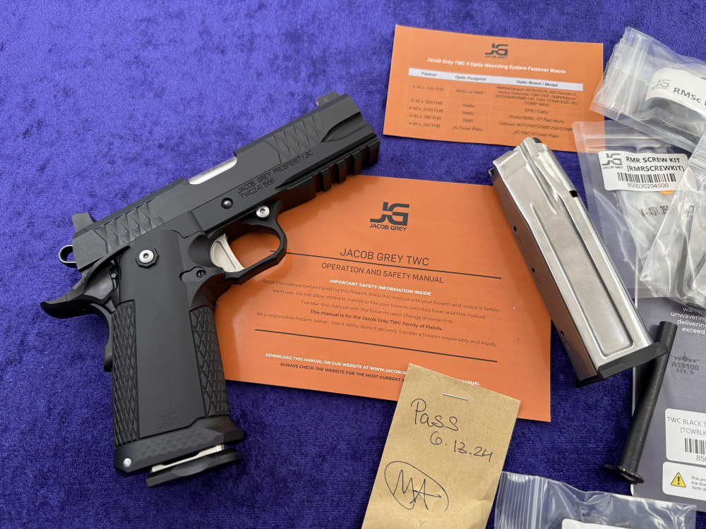 Jacob Grey 2011 TWC 9 DS Double Stack 9MM Optic Ready RMR Plate 2 Mags Box-img-1