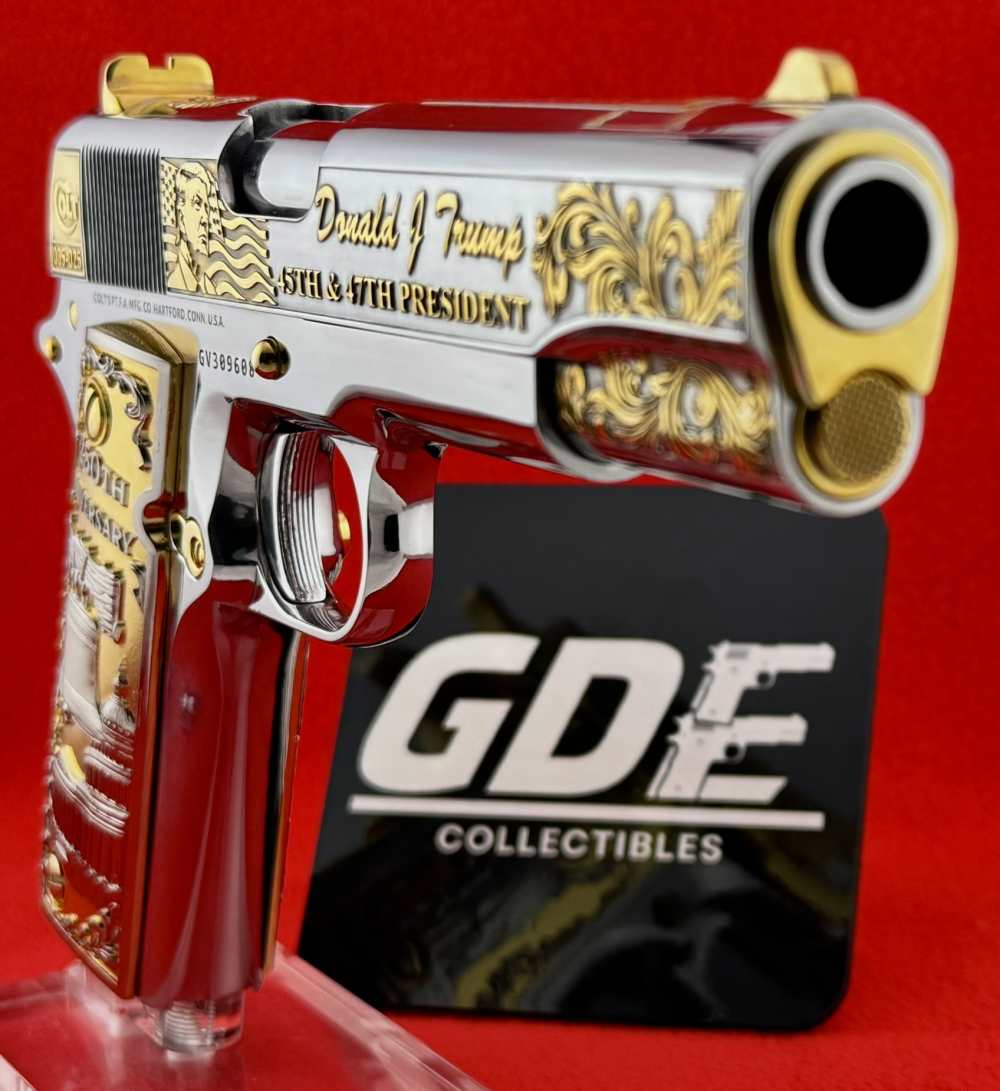 Colt 45acp-Ameri, 250 Aniv. 25-Made VERY RARE-24K Gold Engrave design by RP-img-10