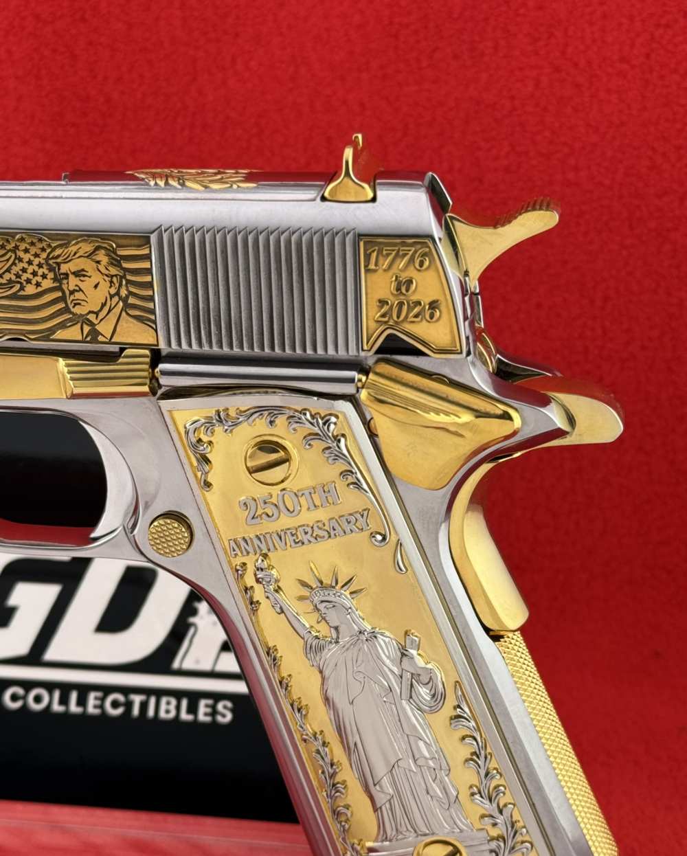 Colt 45acp-Ameri, 250 Aniv. 25-Made VERY RARE-24K Gold Engrave design by RP-img-7